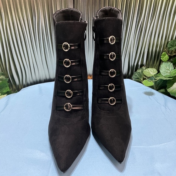 Ankle Boots high heels black suede - Picture 2 of 6